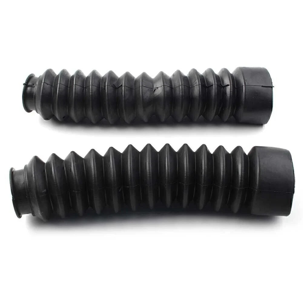 Rubber Front Fork Dust Cover Boots for Motorcycle Universal Black