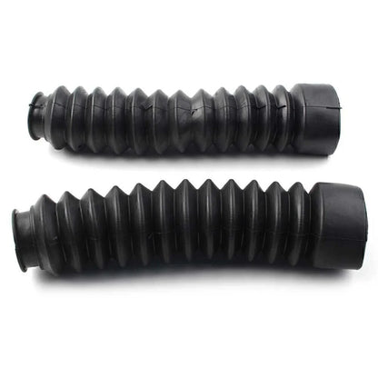 Rubber Front Fork Dust Cover Boots for Motorcycle Universal Black