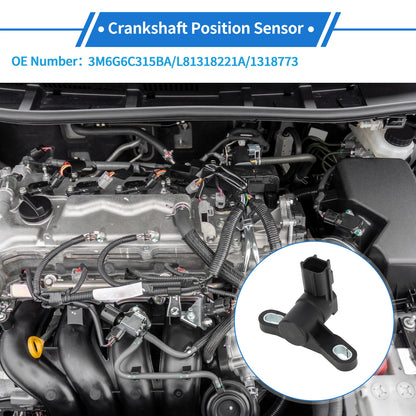 Crankshaft Position Sensor for Ford Galaxy 2.3 (2007–2015) 3M6G6C315BA Black