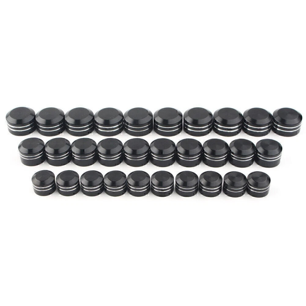 10pcs Black CNC Inner 11mm Motorcycle Bolt Topper Caps for Harley