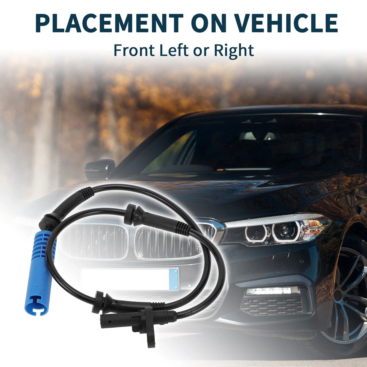 Front Left/Right ABS Wheel Speed Sensor for BMW 550i (2006 - 2010)