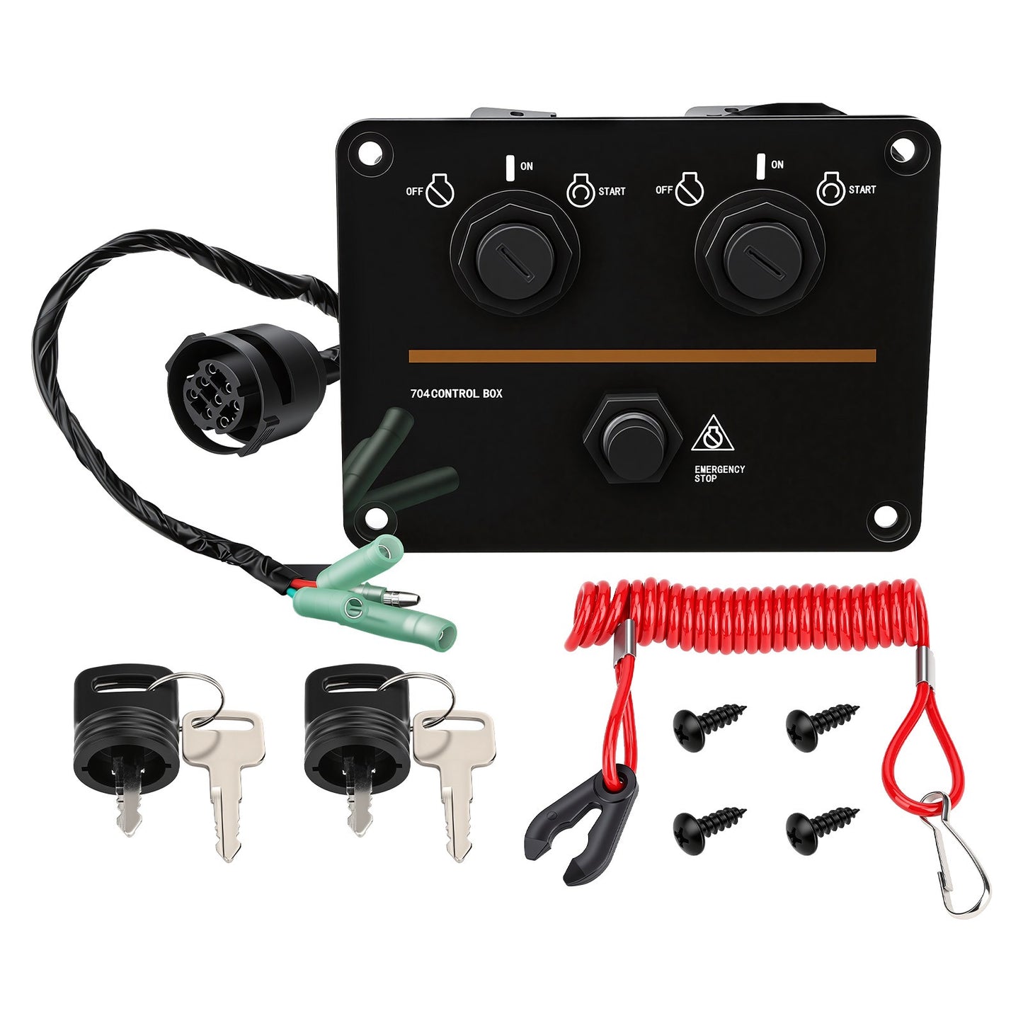 Dual Engine Key Switch Panel for Yamaha Outboard (12V)