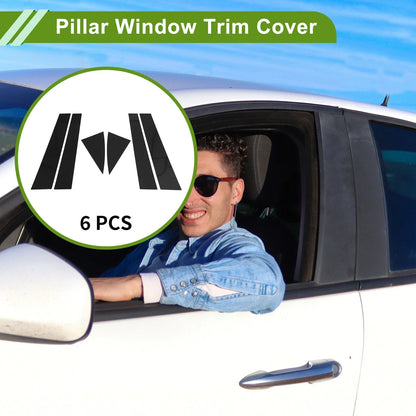 6 Pcs Black Pillar Window Trim for Chevy Equinox (2005-2009)