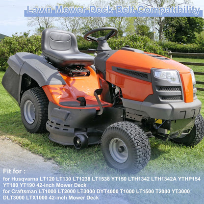 Lawn Mower Deck Belt for Husqvarna LT120 LT130 LT1238 LT1538 (No.144959/532144959)