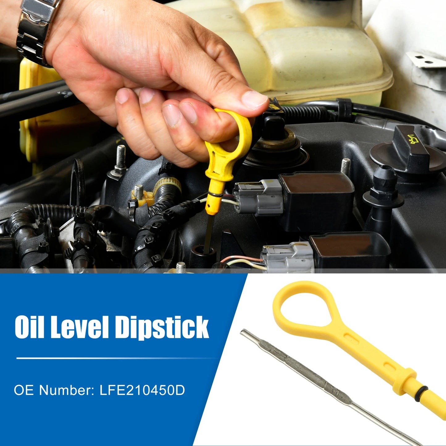 Engine Oil Fluid Level Dipstick for Mazda Miata (1989–1997) No.LFE210450D