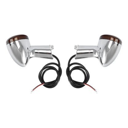 Chrome LED Rear Turn Signal Lights for Harley Sportster 883 XL1200 (1992-Up)