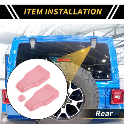 Set of 1 Rear Tail Door Window Hinge Wiper Nozzle Cover Trim for Jeep