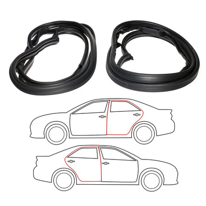 Set of 2 Rear Door Weatherstrip Seals for Mercedes-Benz W201 190 (1982–1993)