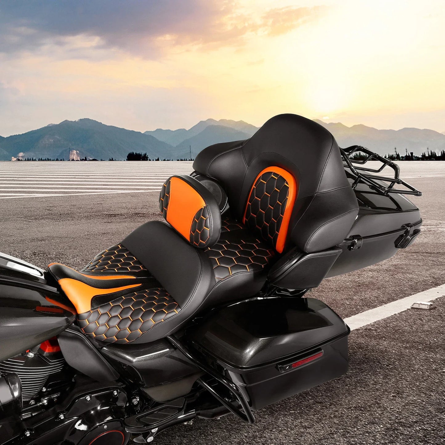 Gel Seat Backrests for Harley Road Glide Street Glide (2014-2023)