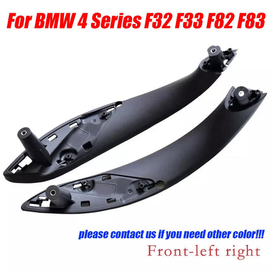 2 x Front Interior Door Pull Handle Set Black for BMW 4 Series (2013–2019)