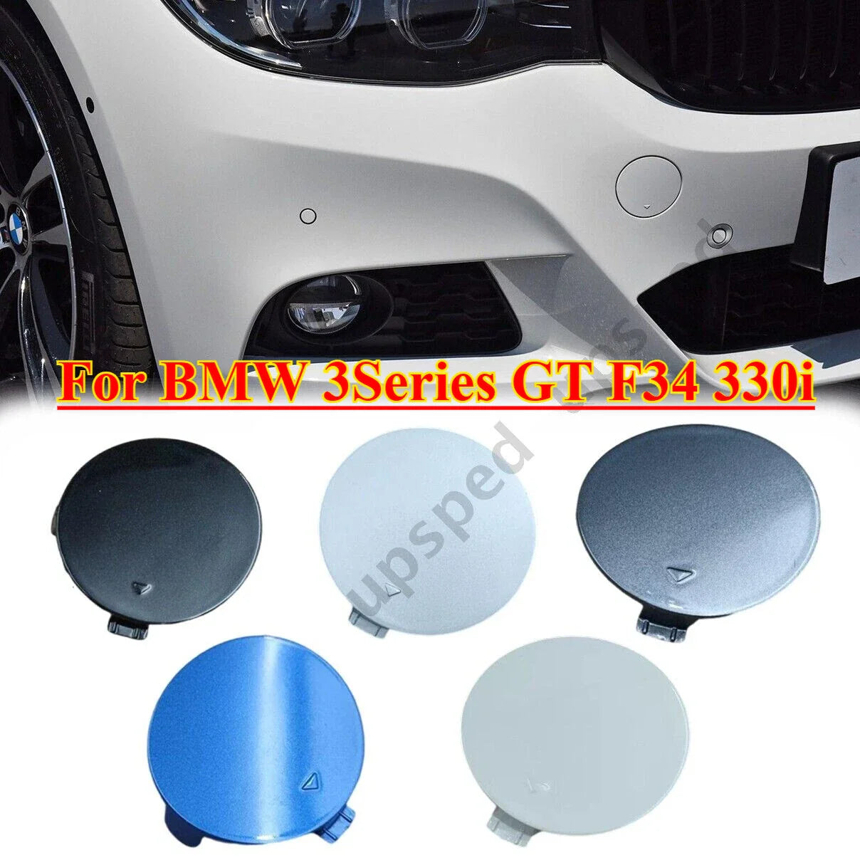Front Bumper Tow Hook Hole Eye Cover for BMW 3 Series GT F34 330i