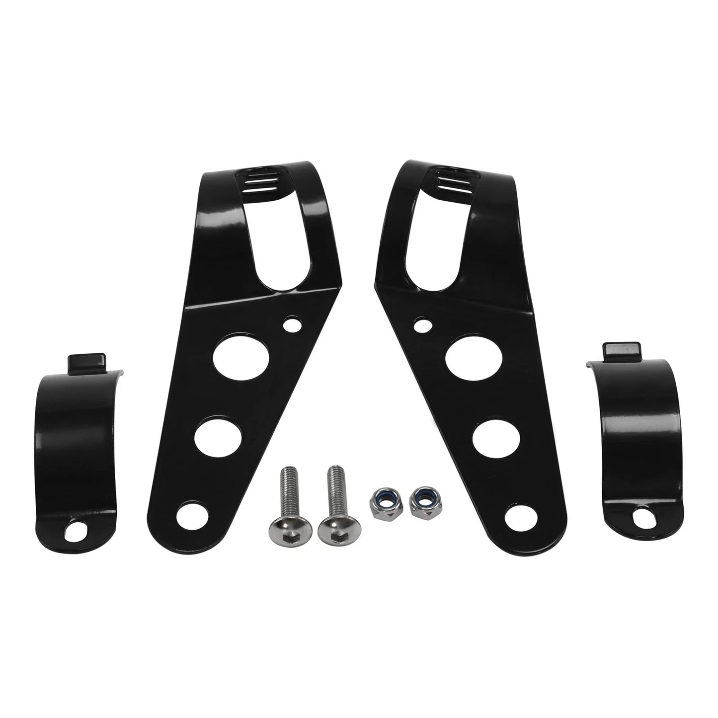 Headlight Mount Bracket 35mm-43mm for Motorcycle Fork Chopper Cafe Racer Black