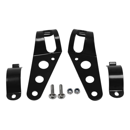 Headlight Mount Bracket 35mm-43mm for Motorcycle Fork Chopper Cafe Racer Black