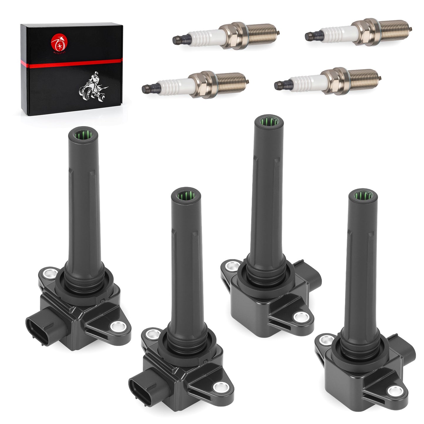 Set of 4 Ignition Coils with Spark Plugs for Yamaha 1800 Waverunner (2000–2023)