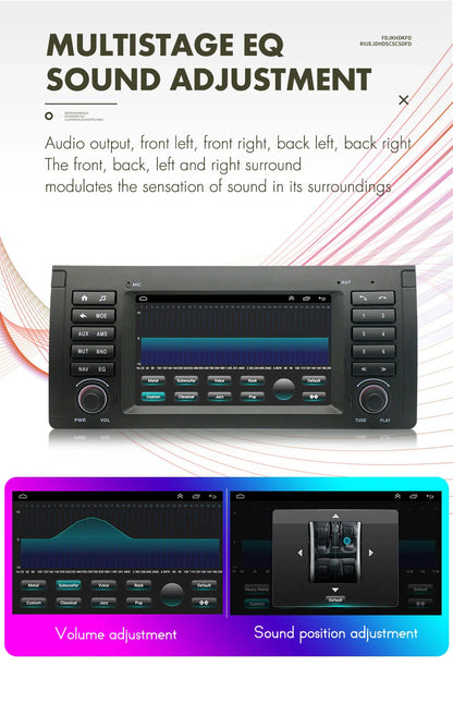 7" Android Stereo Radio GPS Navi Head Unit for BMW E38 E39 E53 M5 X5 (1995-2006)