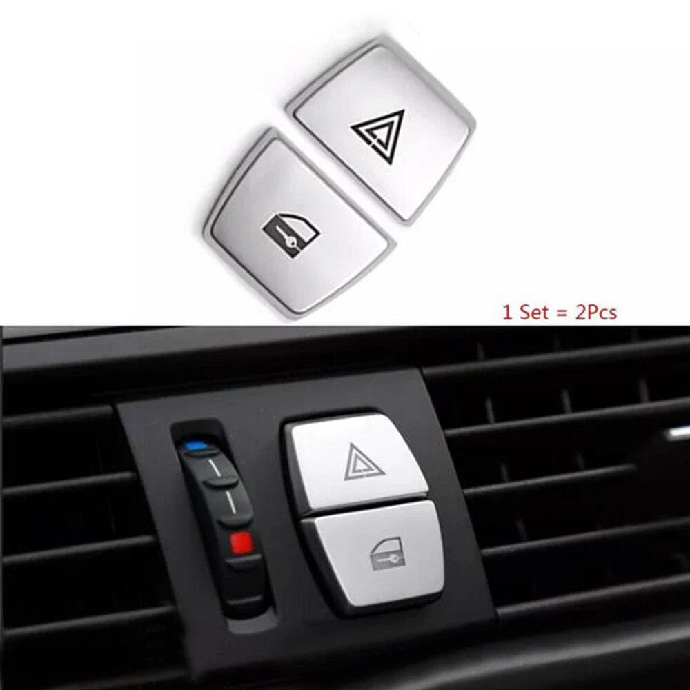 Car Warning Light Button Cover Trims for BMW 7 Series (2007-2014)