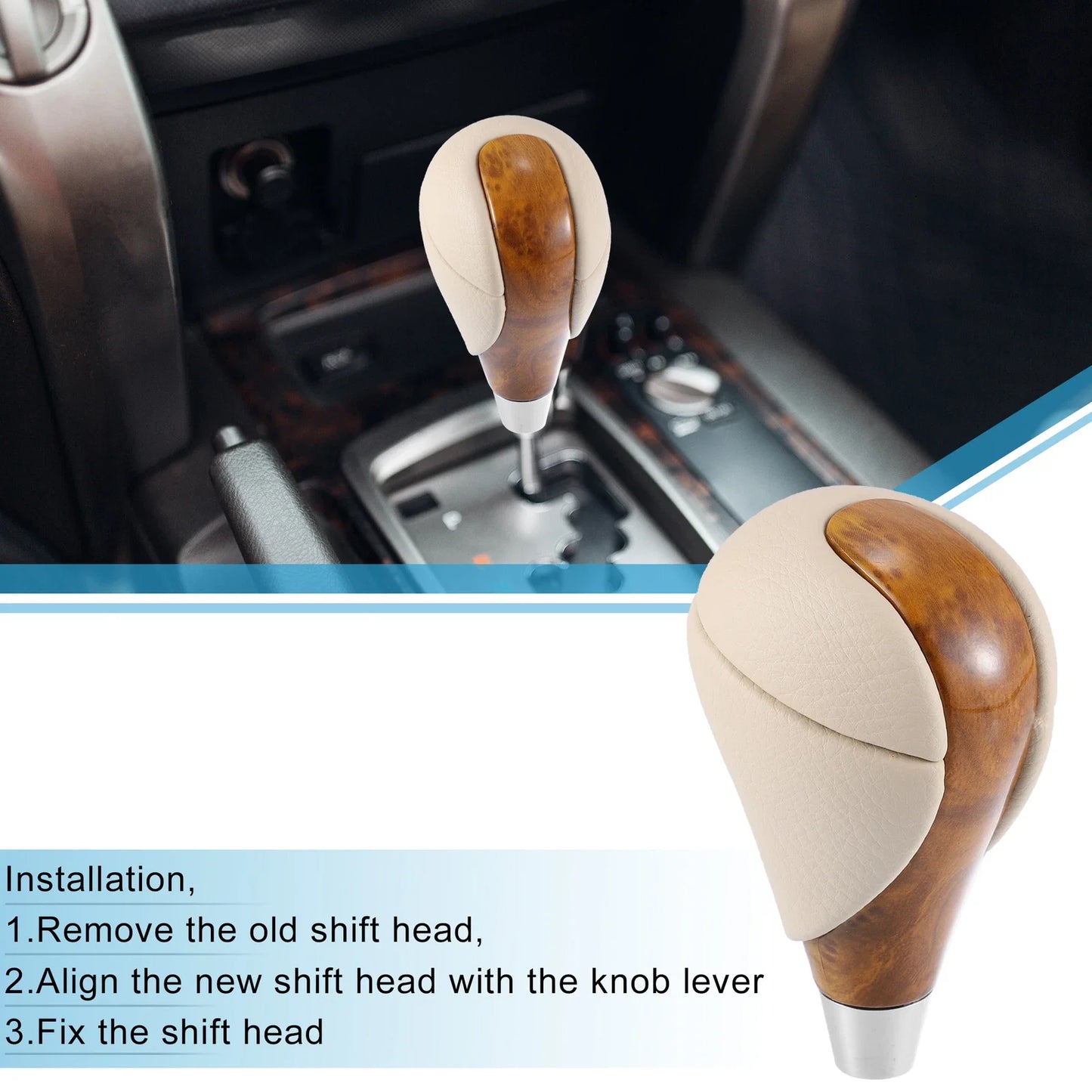 Brown Beige Gear Shift Knob for Lexus Car Gear Stick
