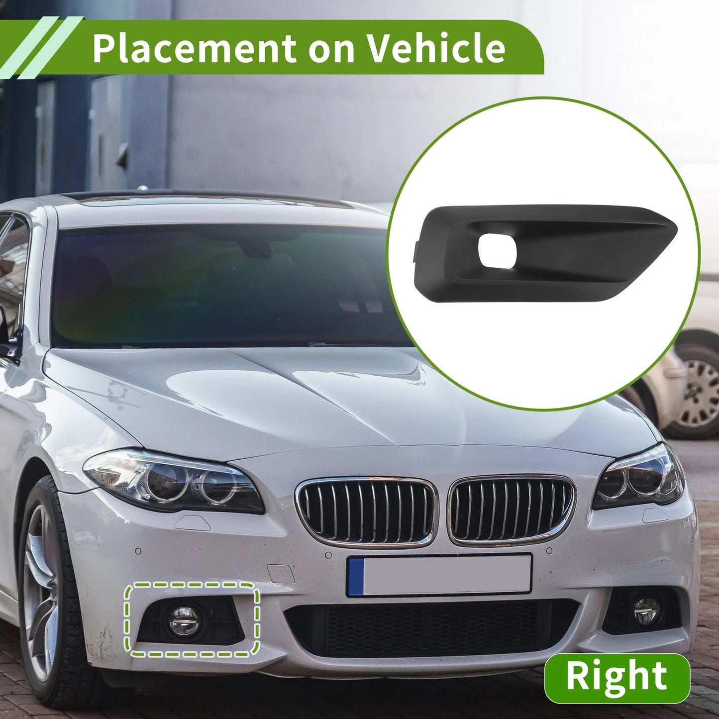 1 Pc Fog Light Grill for Volvo XC40 (2020) No. 31449344 Black
