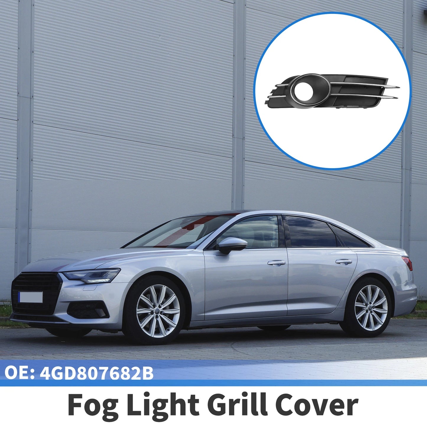 1pc Front Right Fog Light Grill for Audi A6 C7 (2011–2014) No. 4GD807682B ABS
