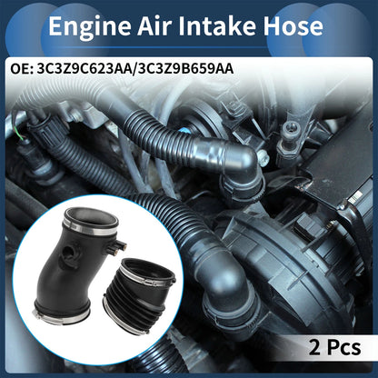 2X Engine Air Intake Hose for Ford F-250 Super Duty (2003–2007) No.3C3Z9C623AA