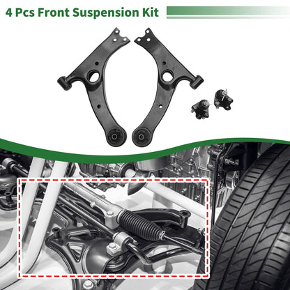 Set of 4 Front Lower Control Arms for Toyota Celica (2000–2005) No.K640360/K640361/K90309