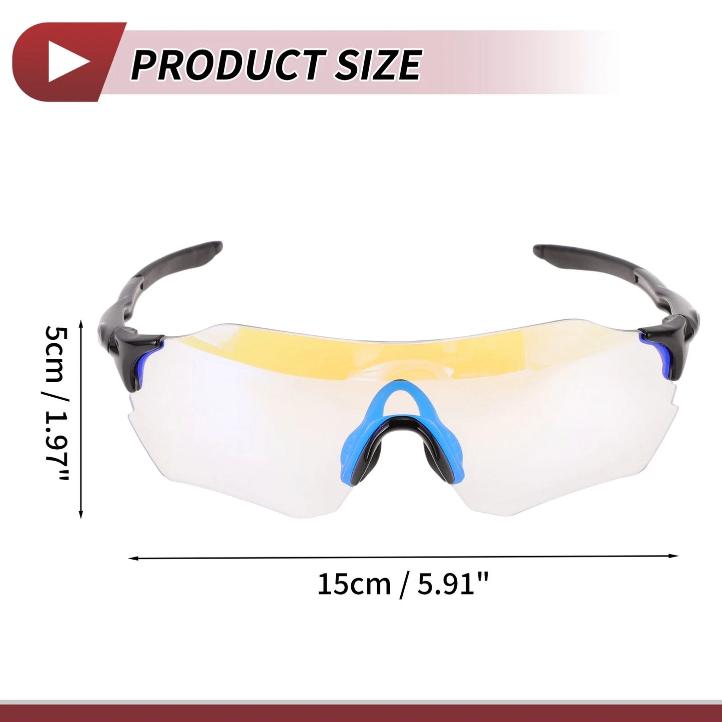 Set of 1 Motorcycle Riding Goggles for Universal Fit (Light Blue Lens)