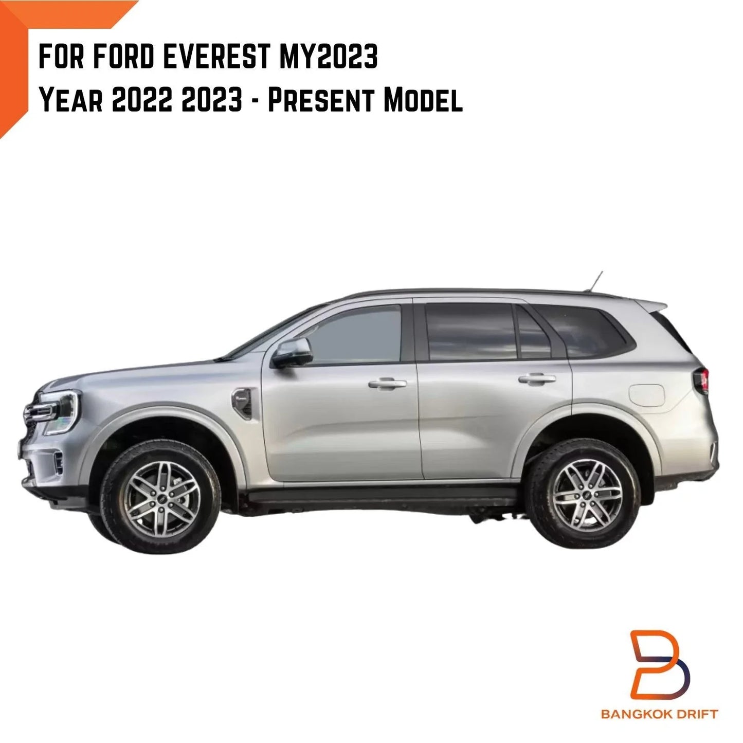 6" Matte Black Smooth Fender Flare Arch for Ford Everest (2022-2023)