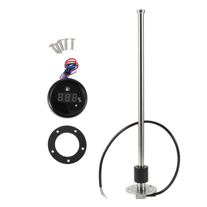 Fuel Sending Unit and Gauge Kit 0-190 Ohm 375mm for Boat Car