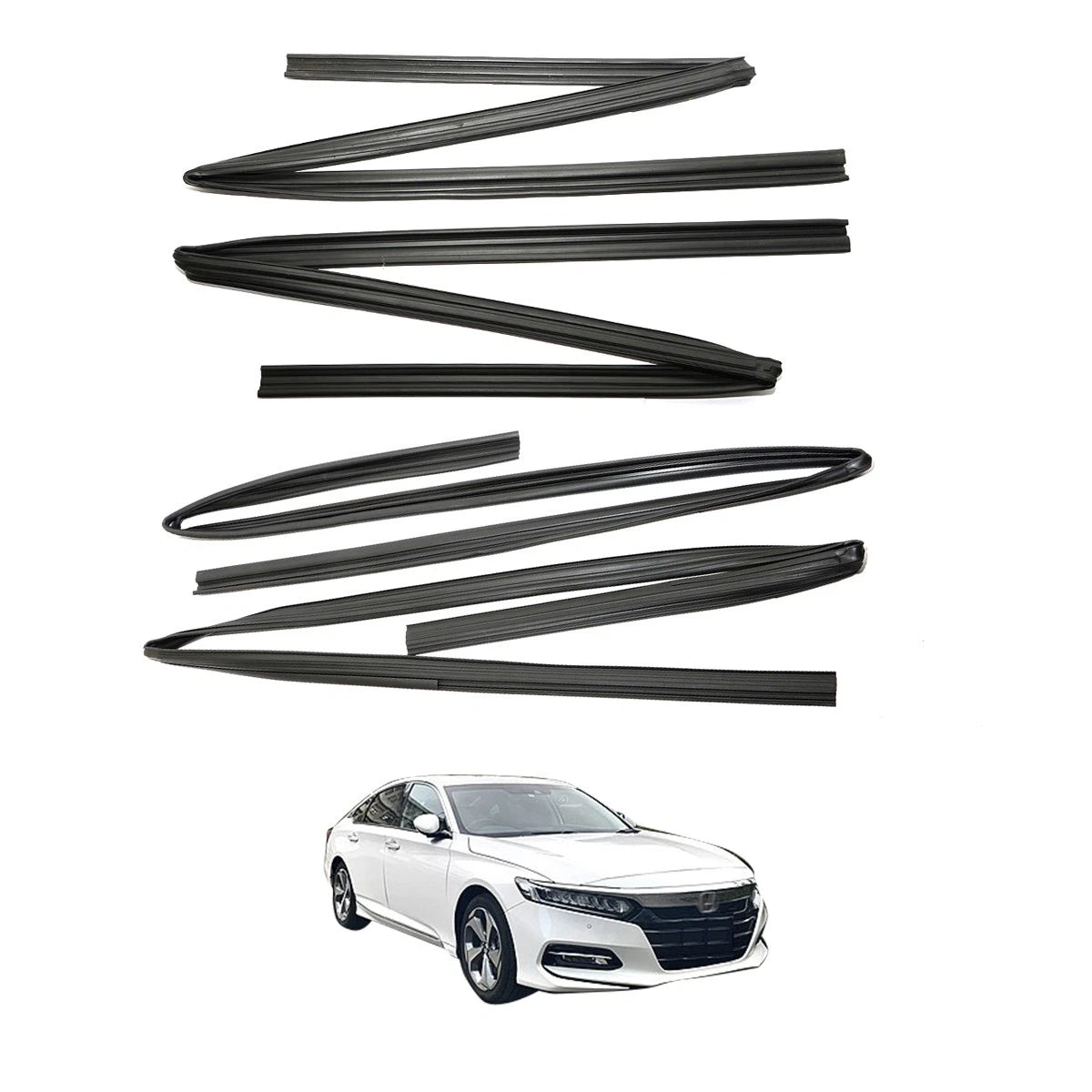 Set of 2 Door Glass Run Channels for Honda Accord (2013–2017)