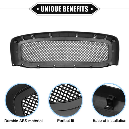 Grille Assembly for Dodge Ram 3500 2006-2009 Gloss Black