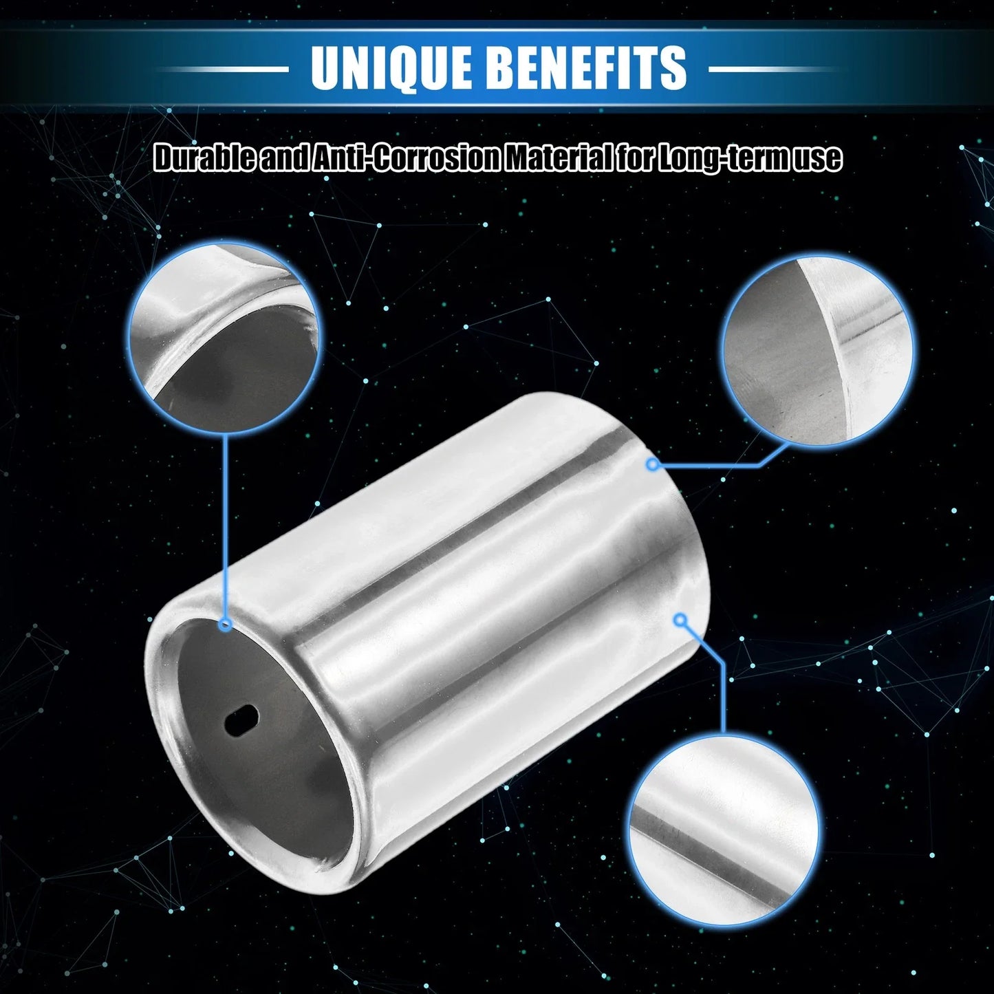 Exhaust Tip Tail Pipe for BMW 328i 325i E90 Silver Tone (2007 - 2010)