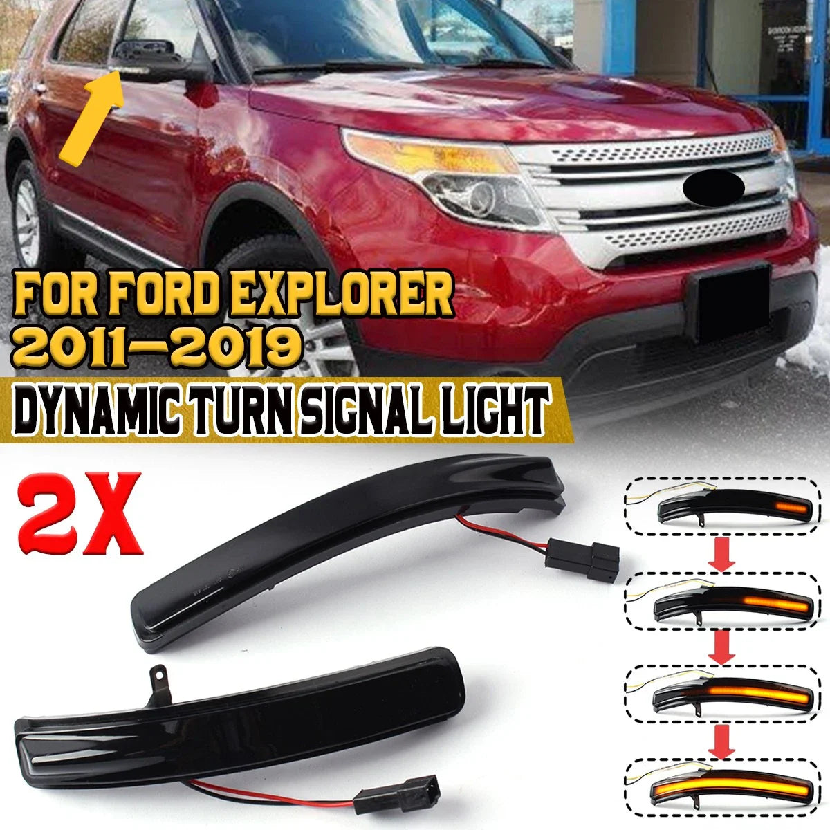 Side Mirror Turn Signal Light Lamp  for Ford Explorer (2011–2019)