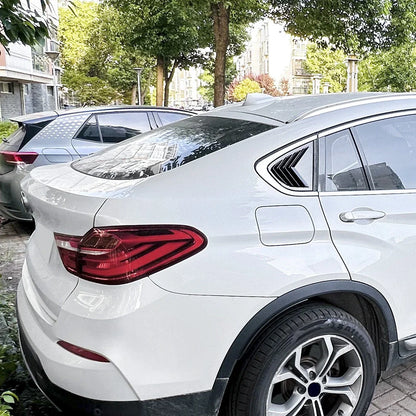Black Rear Side Window Blinds Louver Cover Accessories for BMW X4 (2014–2018)