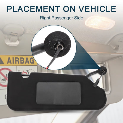 Right Sun Visor with Mirror and Light for Chevrolet Corvette (No. 23142245)