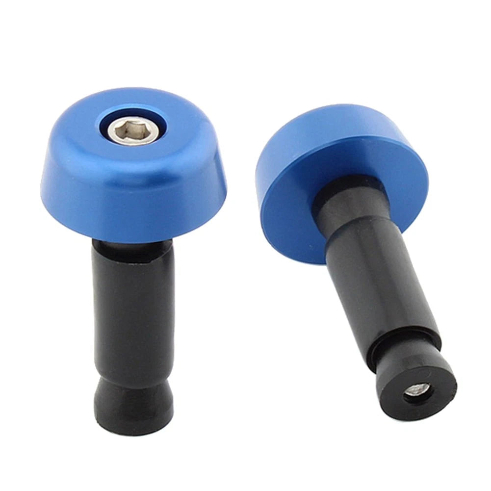 0.5in Handlebar Hand Grips & End Caps for Universal Motorcycle - Blue