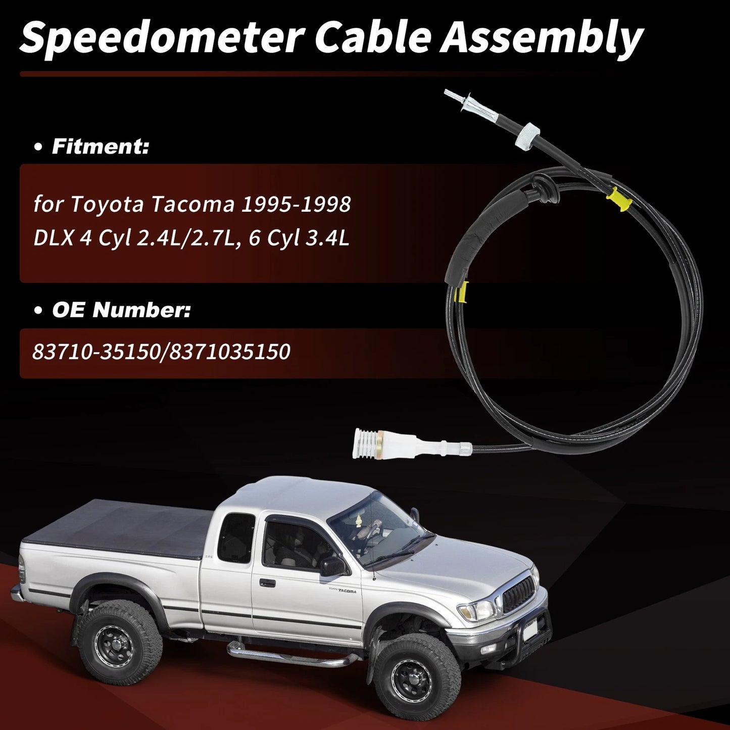 Speedometer Drive Cable No. 83710-35150 for Toyota Tacoma DLX (1995–1998)