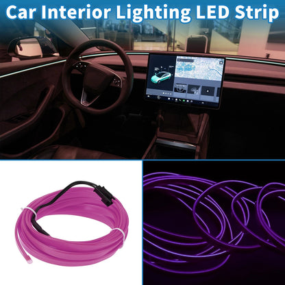 LED Strip Neon Wire for Universal Car Interior Decoration (3 Meter)