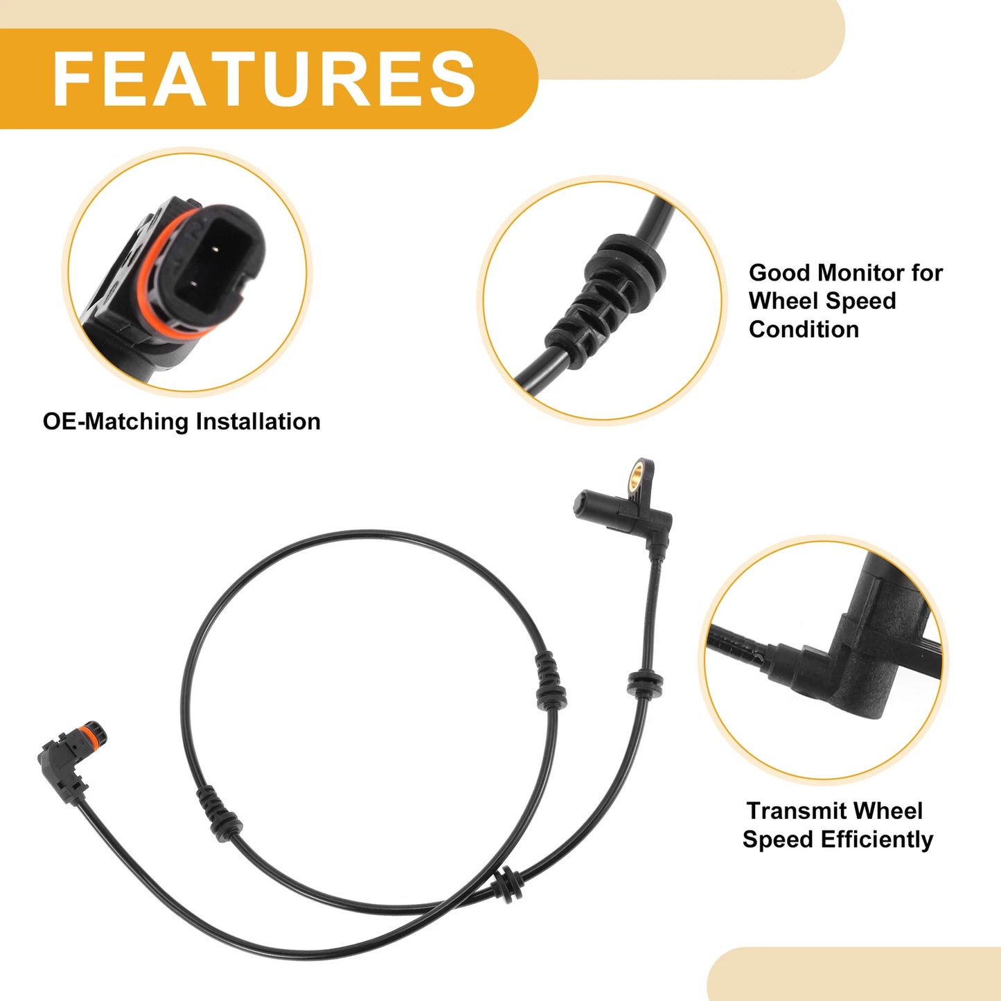 ABS Wheel Speed Sensor No. 2205401117 for Mercedes-Benz S430 (2000–2006)