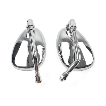 Chrome Rearview Oval Mirror for Honda Shadow Spirit 750 1100 VTX1300 VTX1800 (2001-2010)