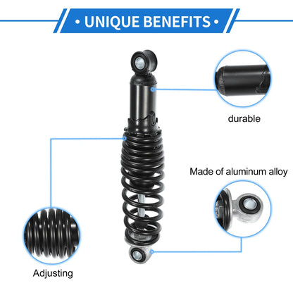 1 Pair Rear Suspension Shock 290mm for Universal Motorcycle Black
