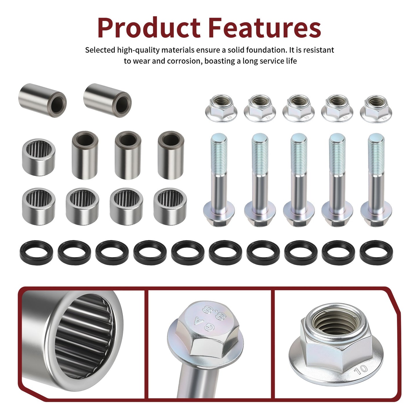 Swing Arm Linkage Bearing Bolt Nut Set for Honda Sportrax 400 (1999–2014)