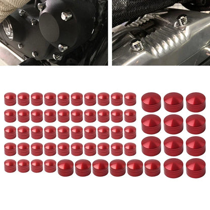 Red 61X Engine Bolt Topper Cap for Harley Touring Road King Street Glide (1999-2006)