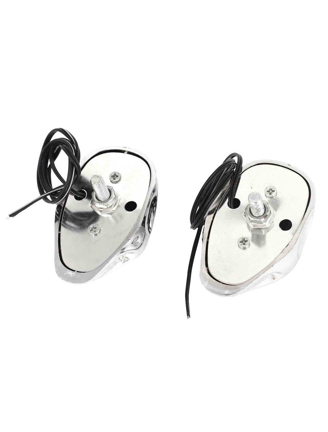 2X Yellow LED Skull Shape Side Marker Light for Motorcycle