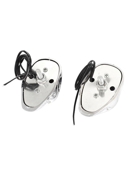 2X Yellow LED Skull Shape Side Marker Light for Motorcycle