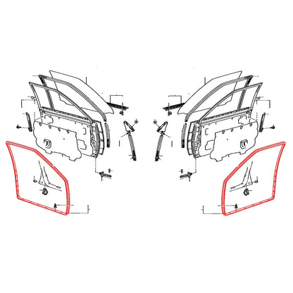 Set of 2 Front Door Weatherstrips for Toyota Corolla (1981–1987)