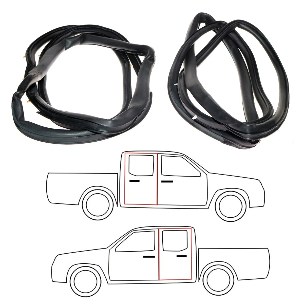 Rear Door Weatherstrip for Toyota Hilux Pickup Truck (RN85–RN106)
