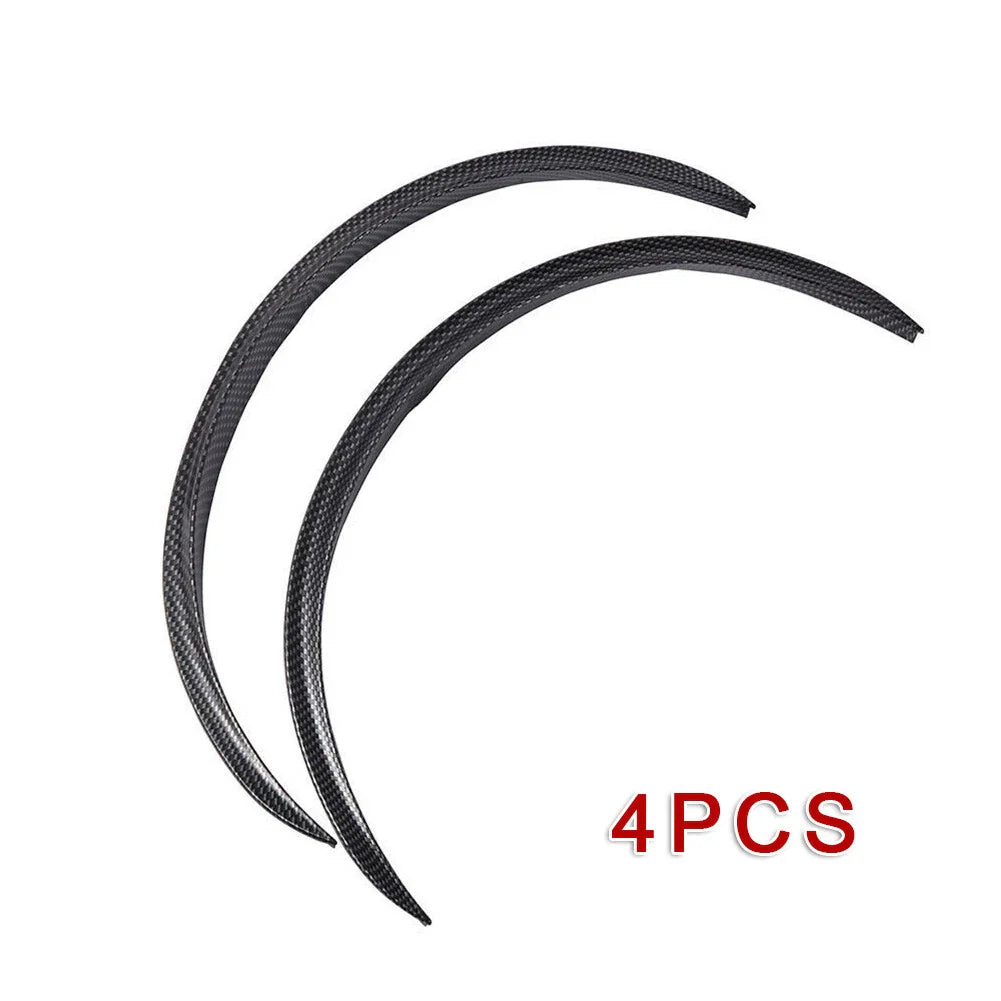 Set Carbon Fiber Car Wheel Trims Eyebrow Arch Trim Lips Fender Flares