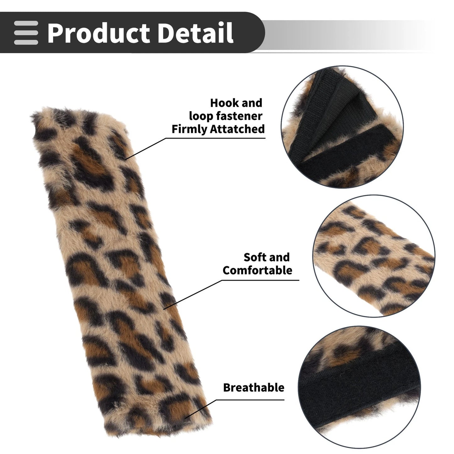 Seat Belt Cover Pad for Universal Fit (1 Pair)