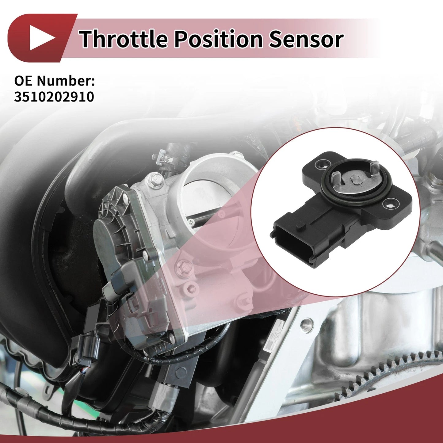 Throttle Position Sensor for Hyundai i10 (2006) No.3510202910