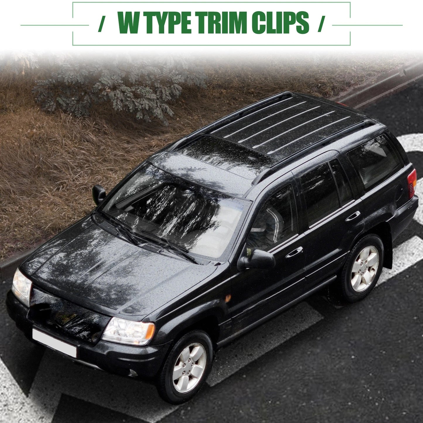 50 Pcs Car W Type Trim Clips for Jeep Grand Cherokee (2012–2021) No.68172491AA